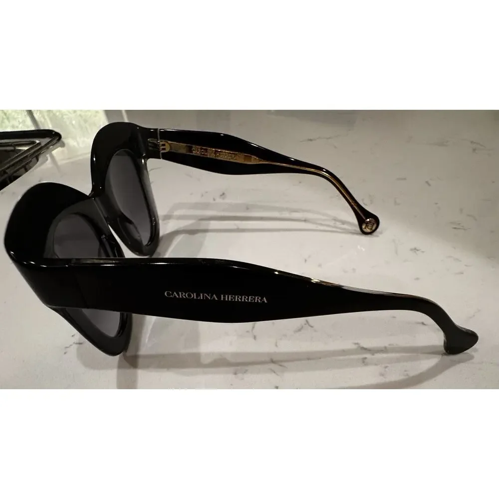 CAROLINA HERRERA Oversized Cat - Eye Sunglasses Black
